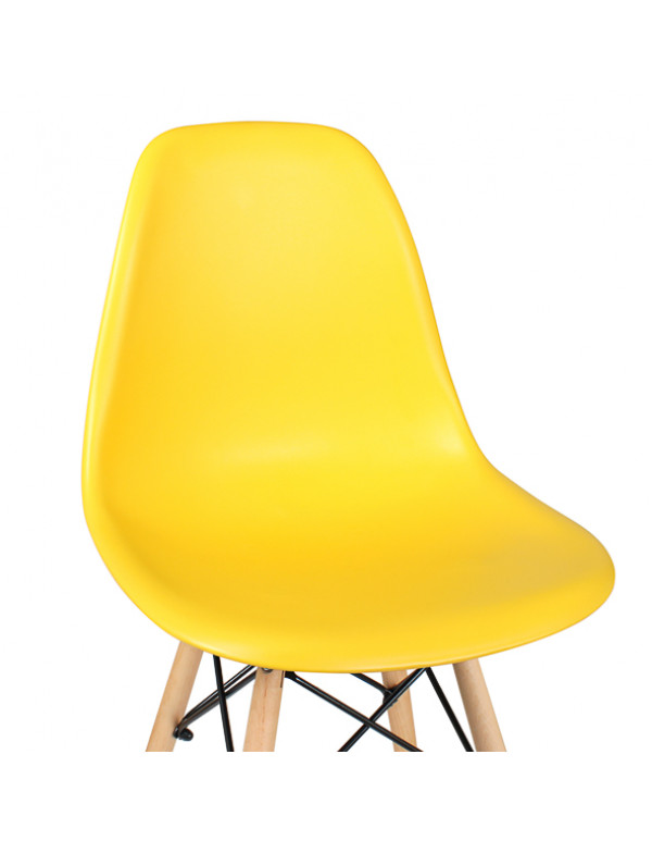 Стул обеденный EAMES DSW WX-503, пластик желтый